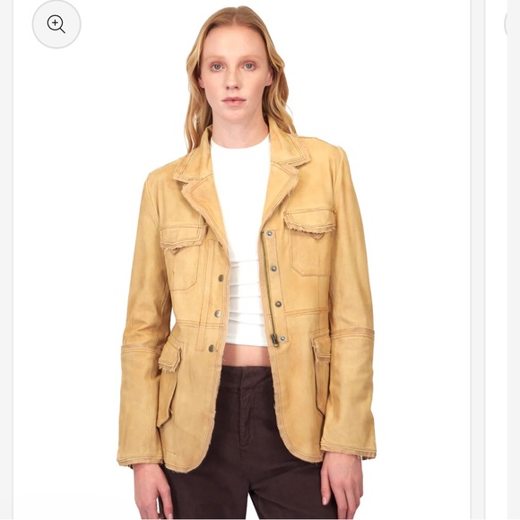 Meryl Waxed Suede Jacket Chamois - Picture 2 of 13